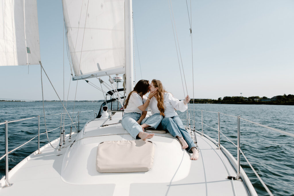 sailing engagement session newport